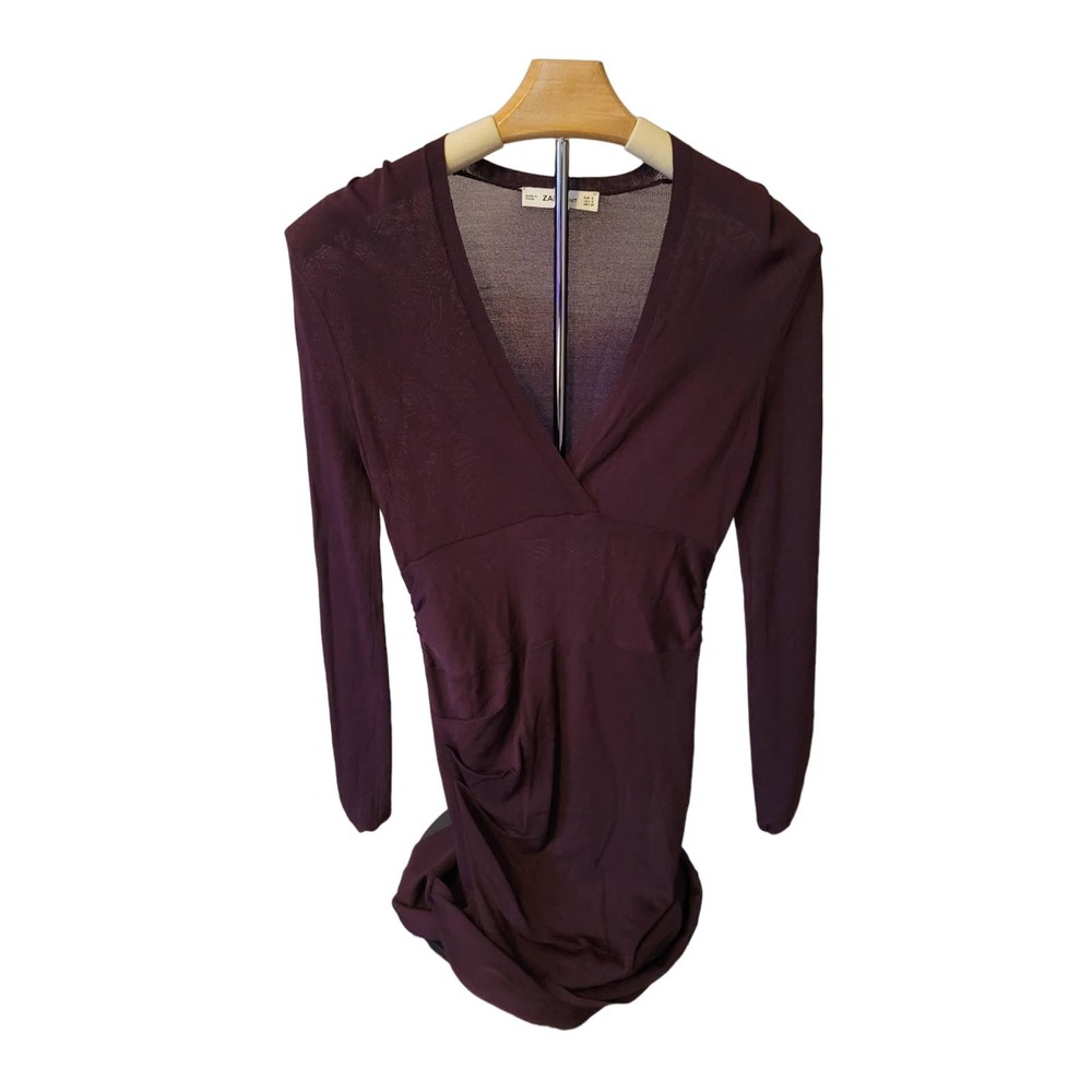 Zara Fitted Dress Plum Women's Size Small